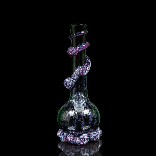noble glass purple and black gothic bong