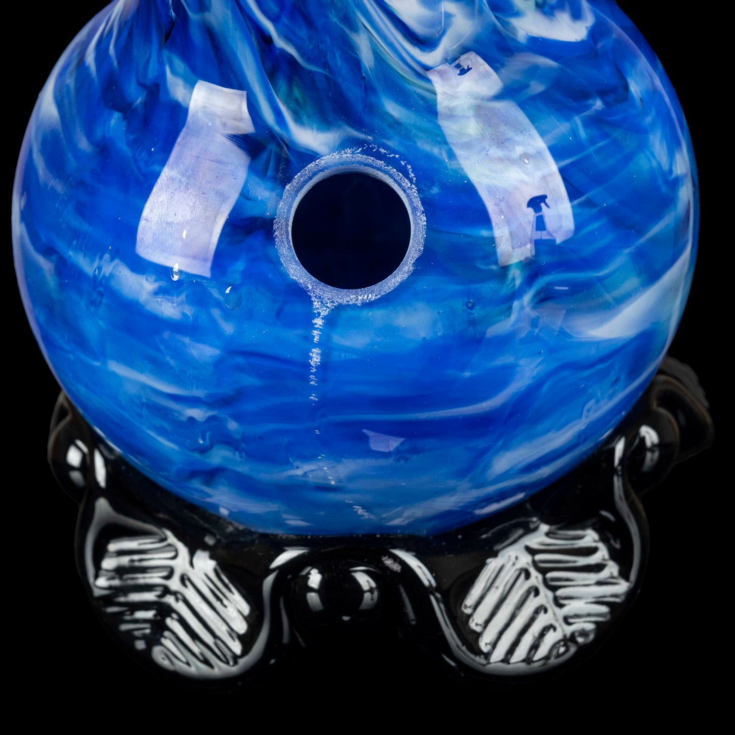 Ocean Blue Jet Black Flower
