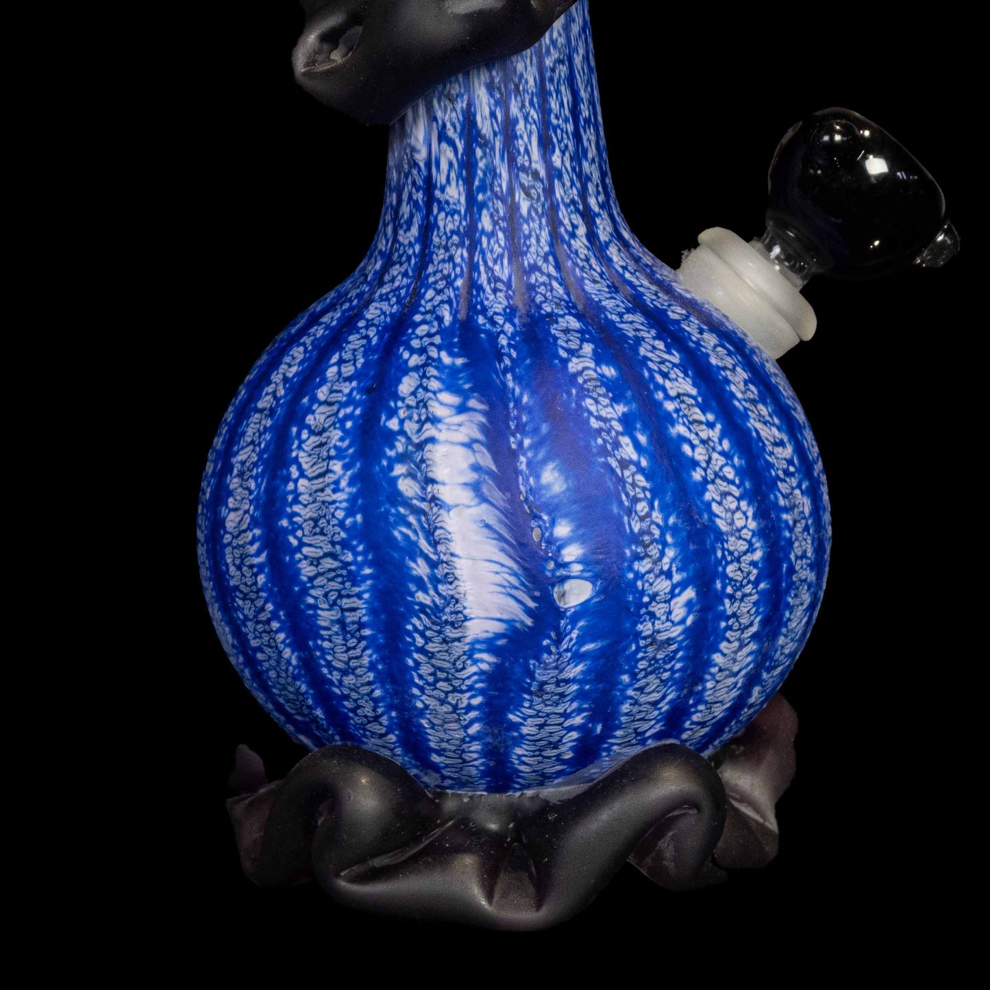 Blue on Black - Sandblasted