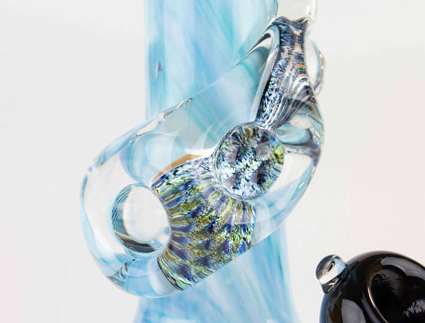 Glacial Ice Blue Swirl Dichro