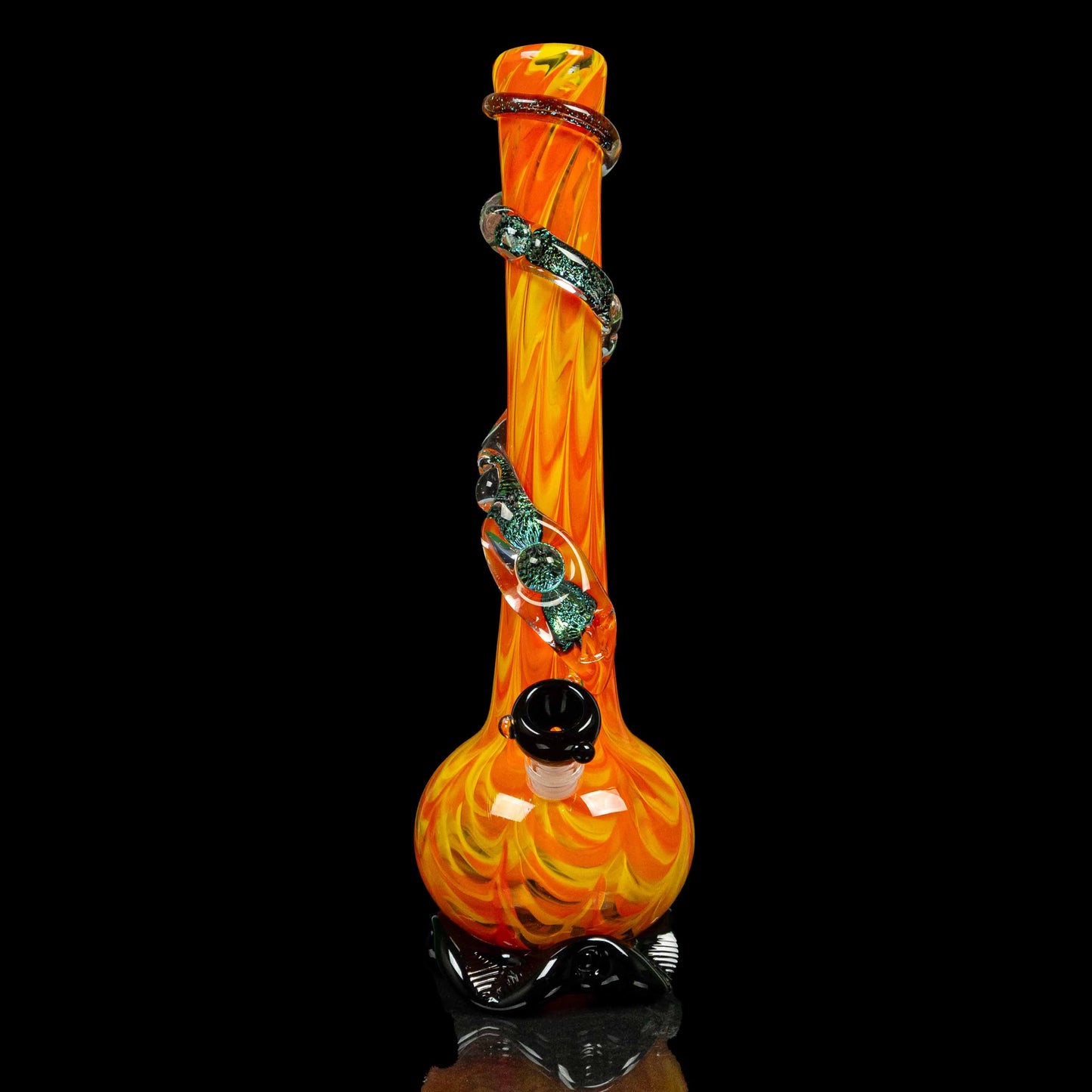 orange and black bong