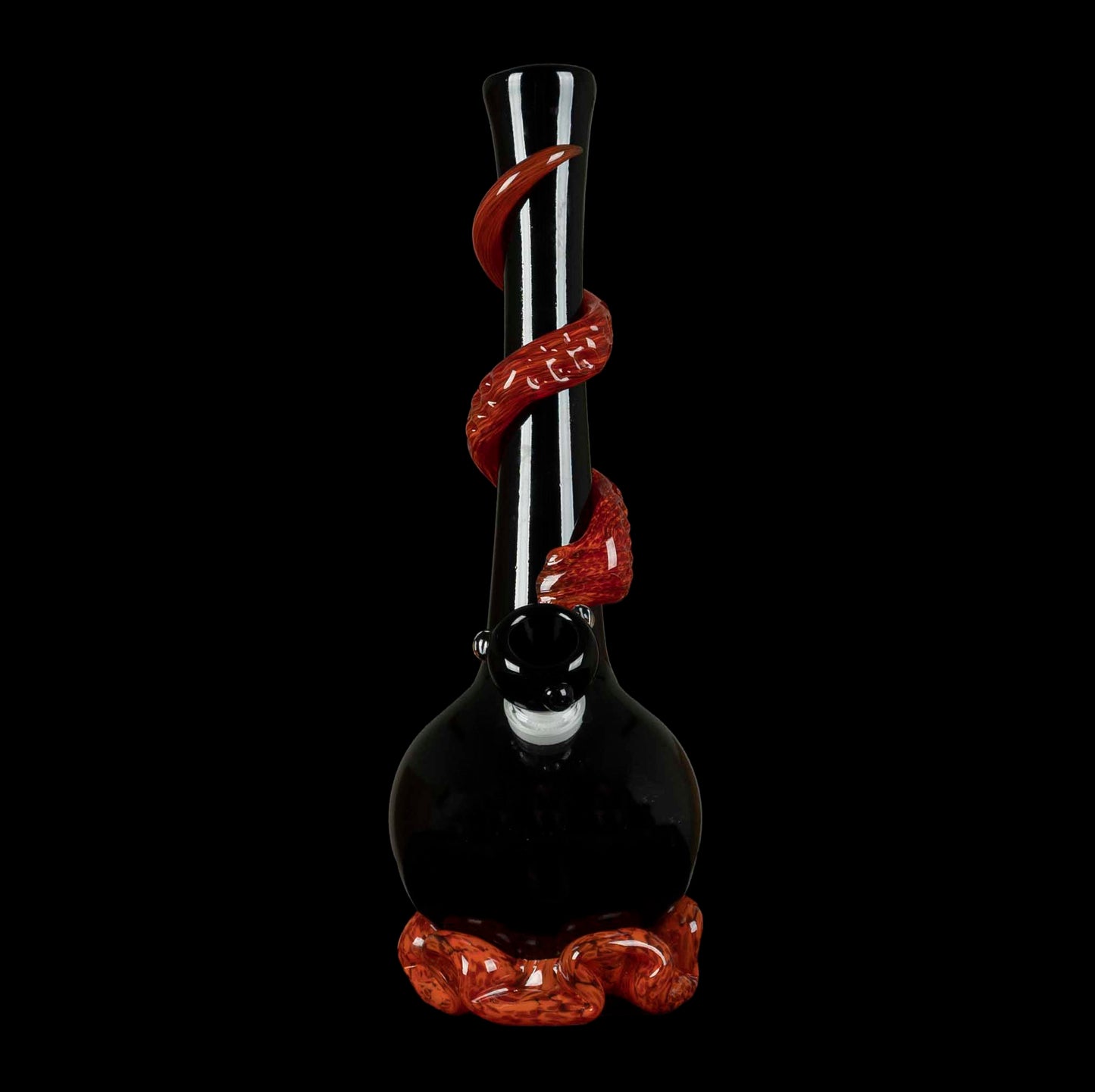 dragon glass black and red bong