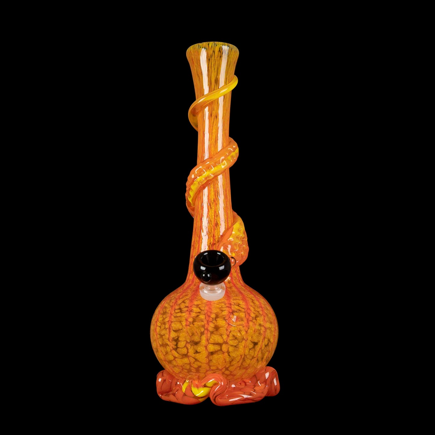 unique fire orange and yellow bong