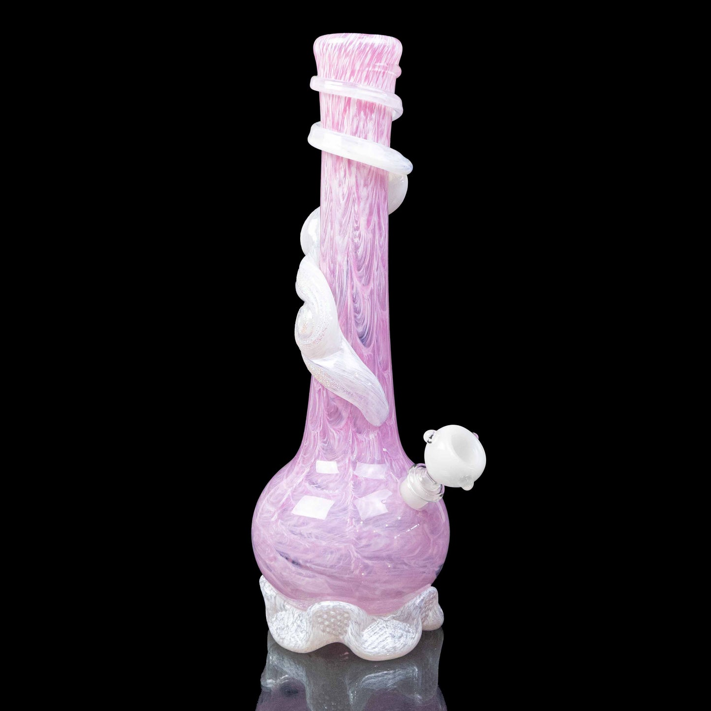 Pastel Pink Lace- Extra Thick Medium w/ Dichro