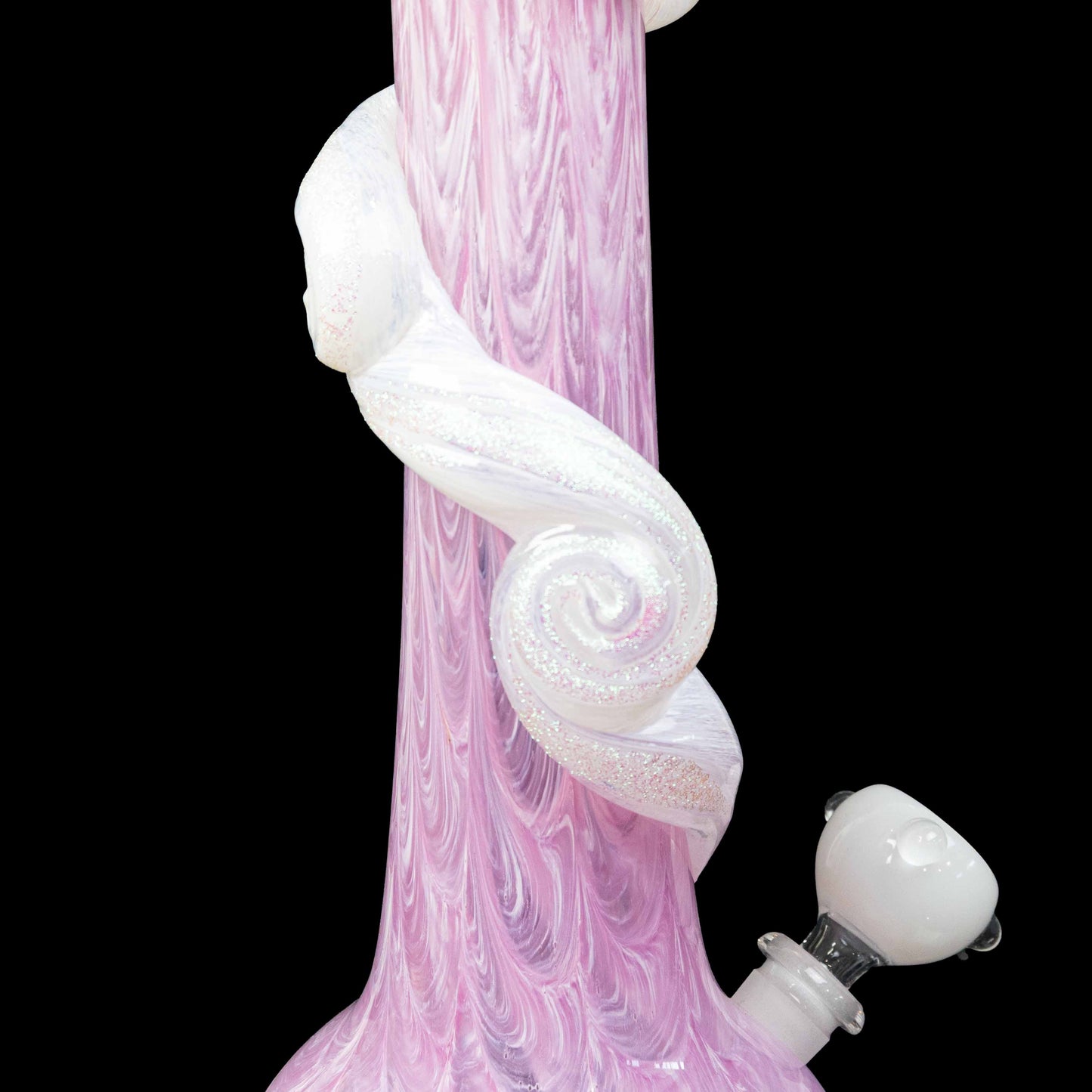 Pastel Pink Lace- Extra Thick Medium w/ Dichro