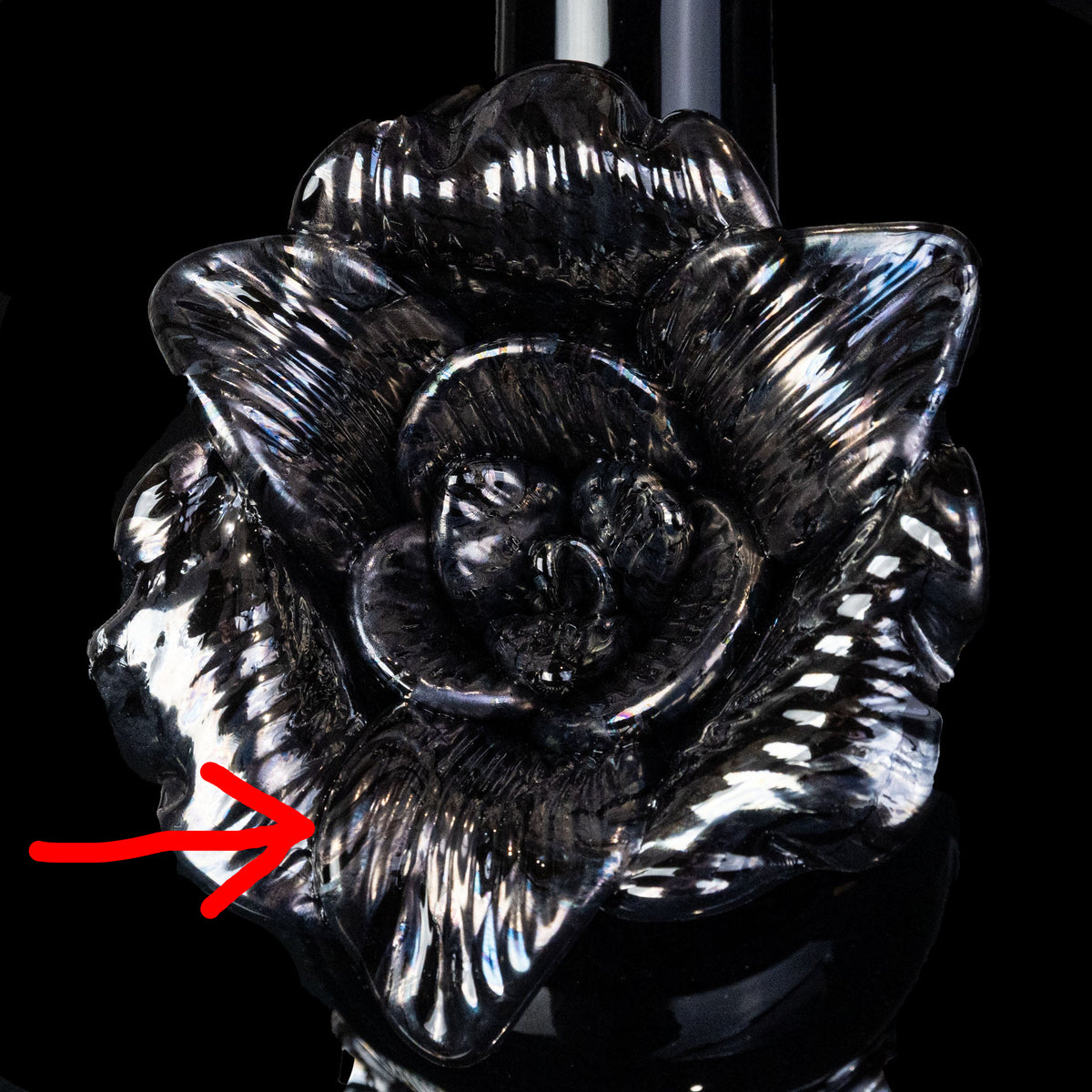 Gunmetal Flower - Slightly Flawed
