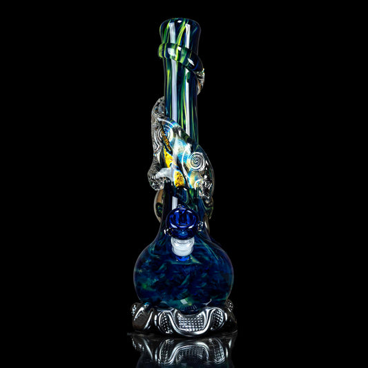 blue and green bong marble noble glass