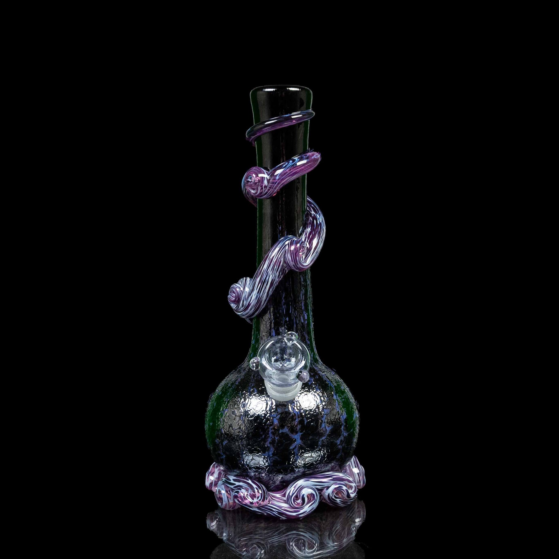 noble glass purple and black bong 