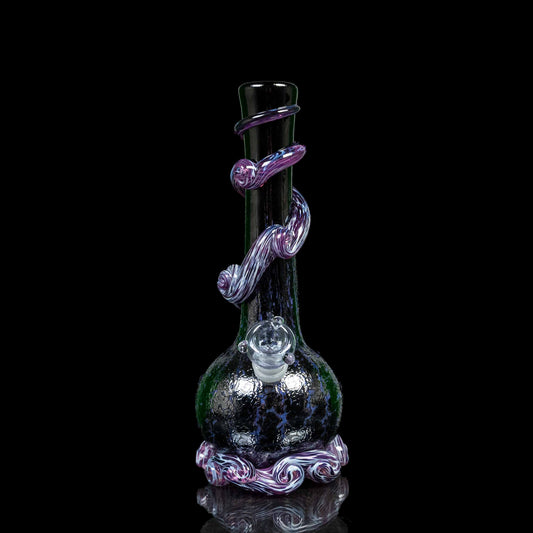 noble glass purple and black gothic bong 