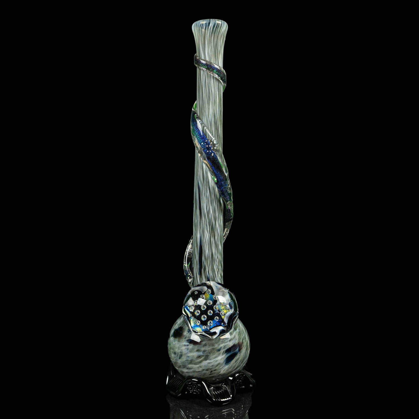 noble glass big grey bong with marble