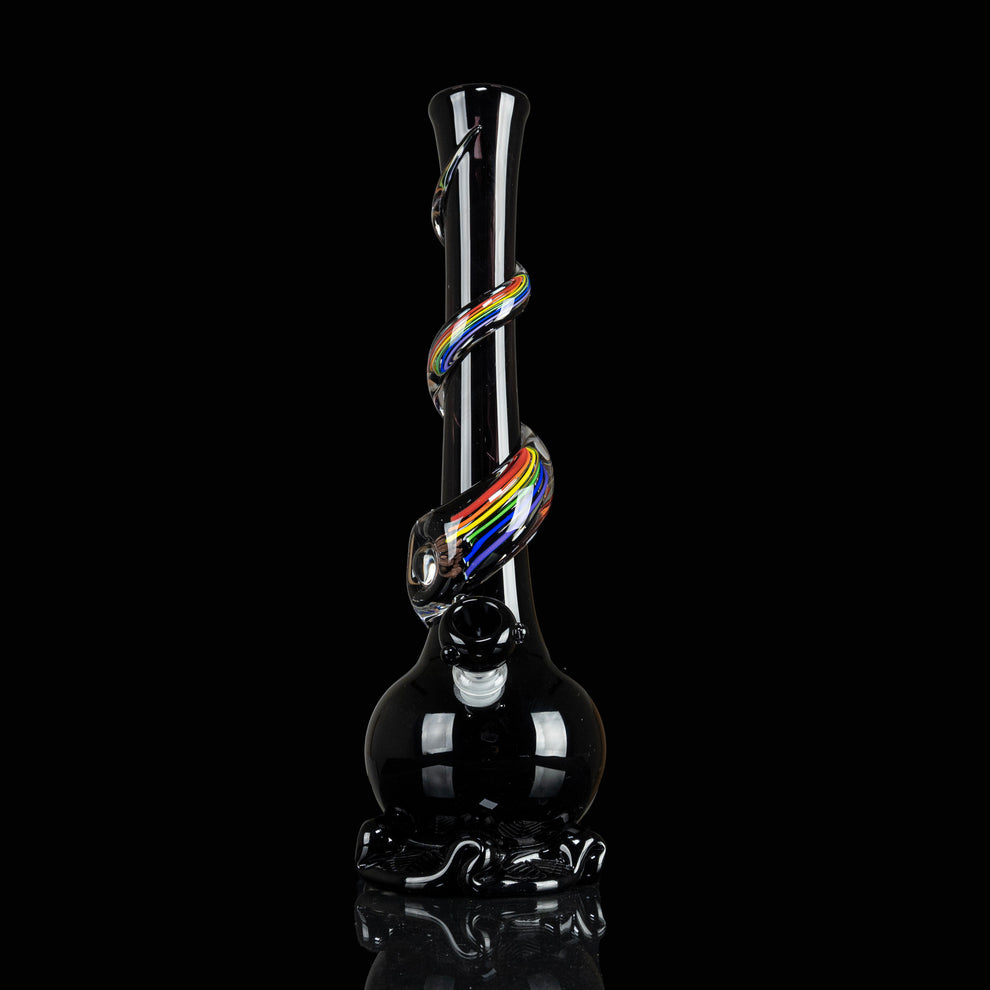 Black Rainbow soft glass Bong – Noble Glass Gallery